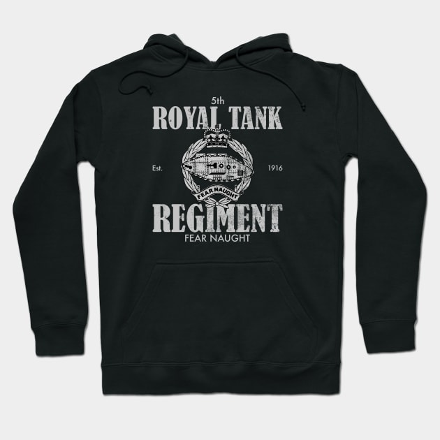 5th Royal Tank Regiment (distressed) Hoodie by TCP